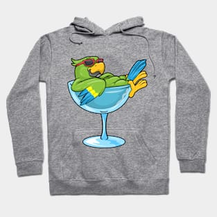 Parrot with Sunglasses and Glass Hoodie